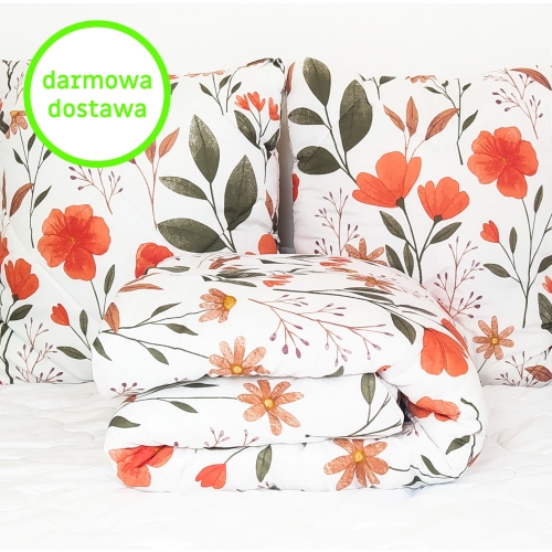 darmowa dostawa Zestaw Kołdra+ 2 Poduszki - makowe pole